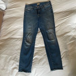 Mother high waisted looker ankle fray size 28